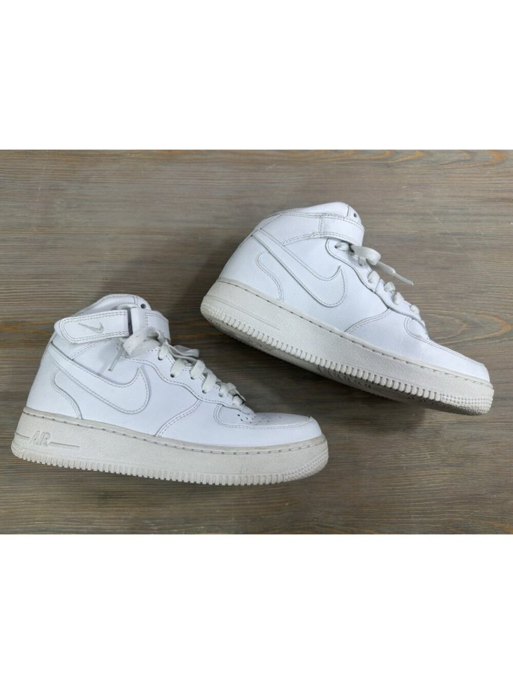 Nike Air Force 1 '07 Mid Leather White Sneaker Womens 7.5 Read
